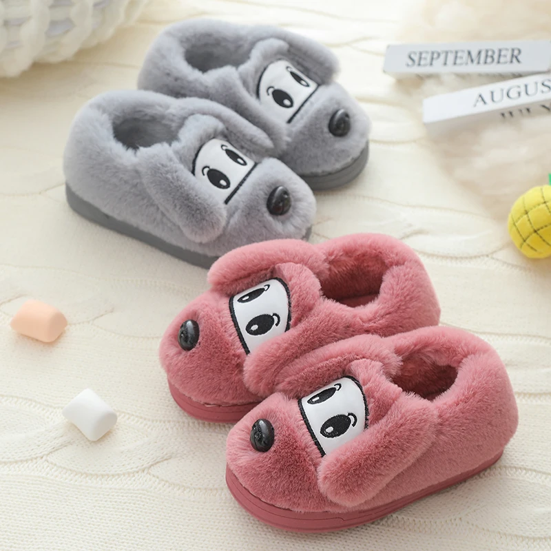 

boys slippers shoes winter/autumn kids baby girls shoes home slippers warm plush children indoor shoes fashion cotton slippers