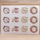 100 шт. стикеров happy brid круглой формы, 3x3 см, love you, ручная работа, show u food, Свадьба, happy brid, с наклейкой