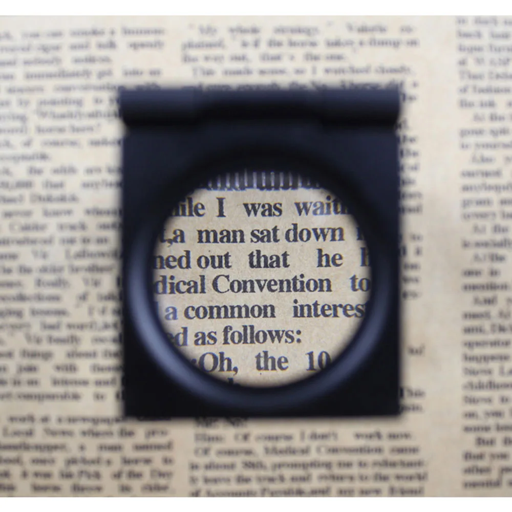 

10X 28mm Professional Mini Zinc Alloy Folding Magnifier with Scale for Textile Optical Glass Foldable Magnifying Tool