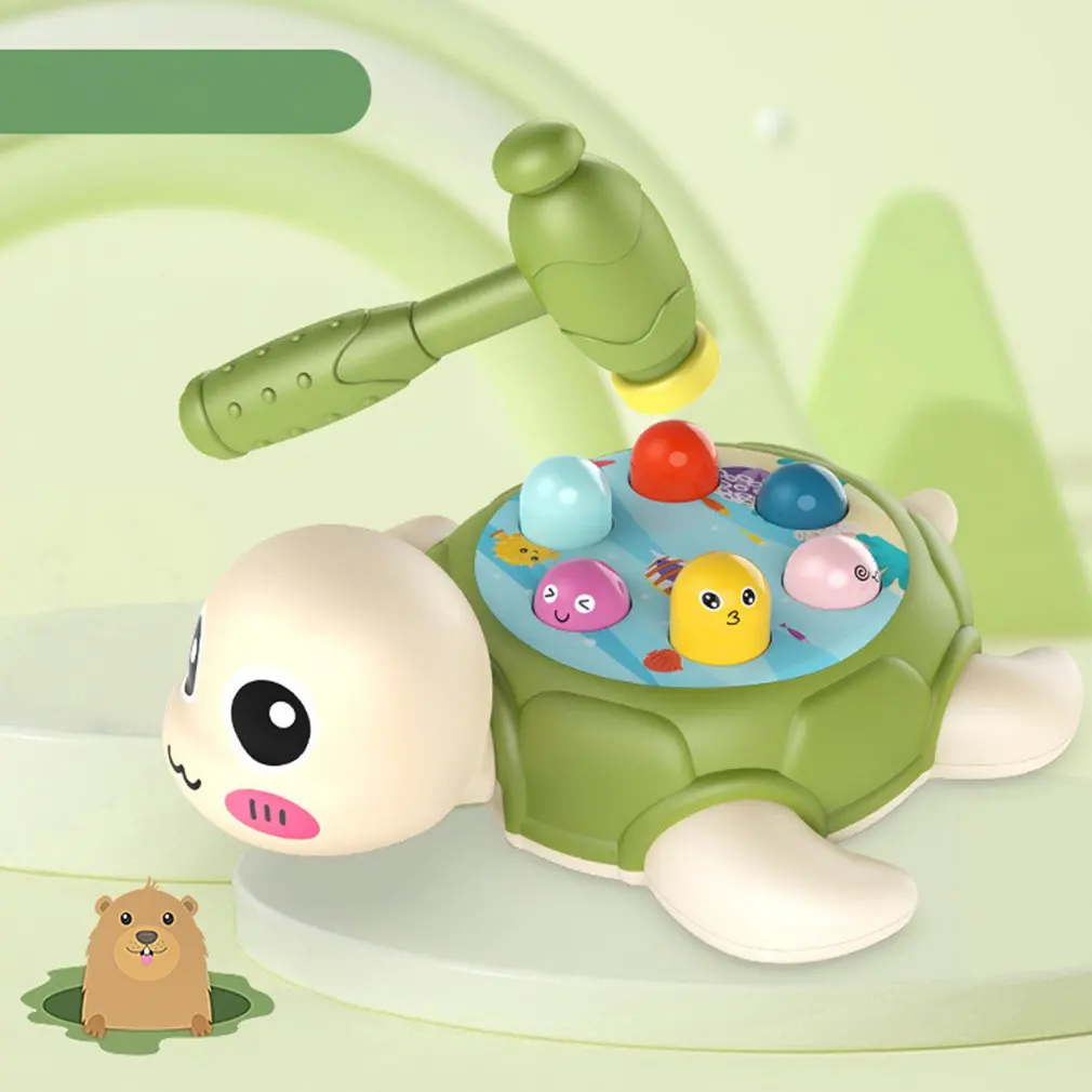 

Cartoon Kids Tortoise Toy Early Education Knock Toy Turtle Whack-A-Mole Game Cartoon Kids Toy Funny Knock Toy