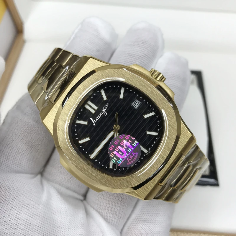 

18K Gold PP Men luxury brand watch Black dial AAA automatic self-winding sapphire glass U1 factory