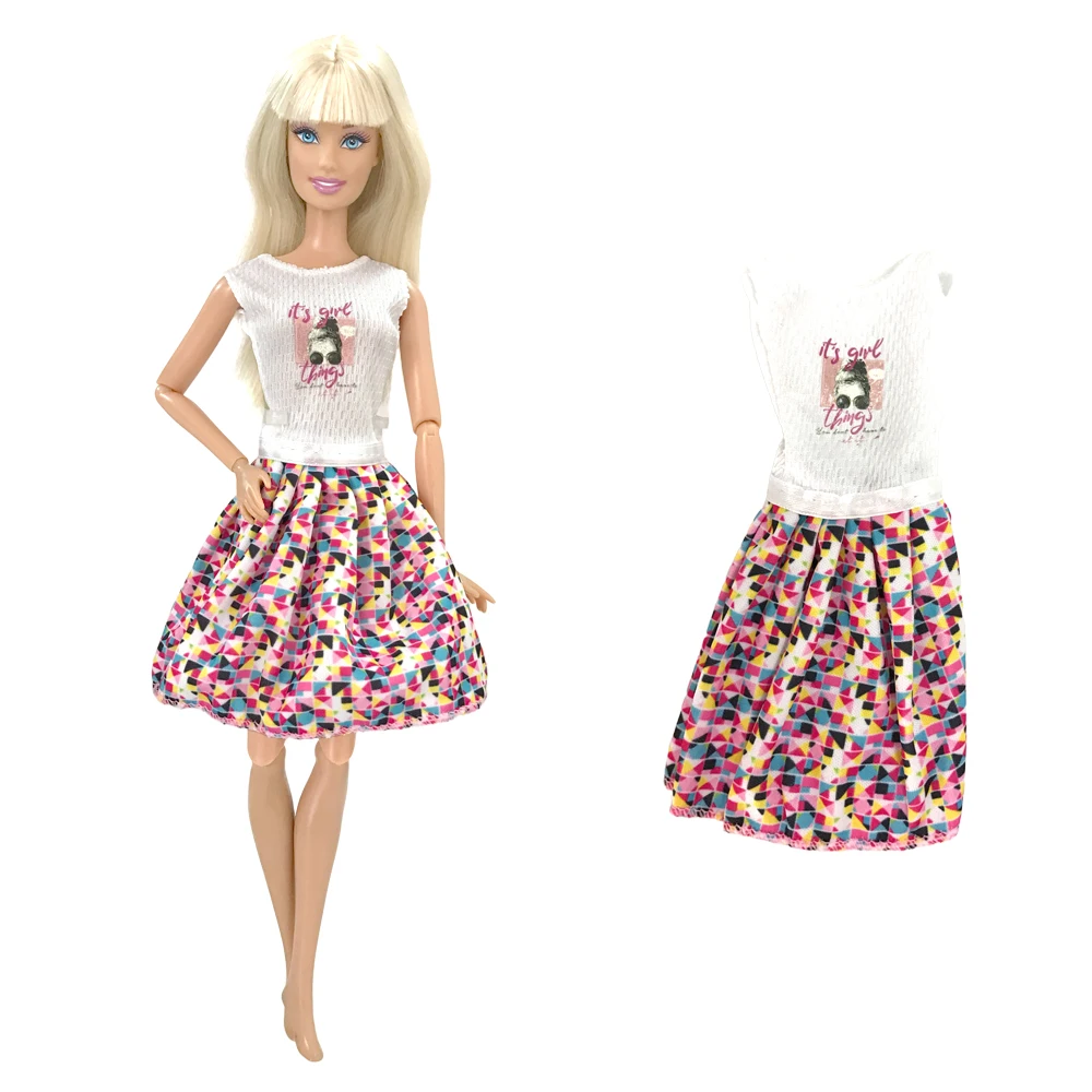 

NK 1 комплект благородное платье принцессы костюм модная повседневная одежда короткая юбка для Барби аксессуары кукла лучший подарок для девочки игрушка