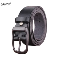 cantik unisex design top quality cow leather belts retro alloy pin buckle metal jeans femalemale accessories 3 2cm width fca054