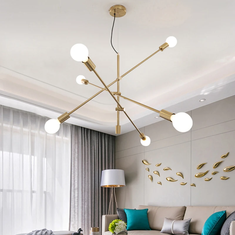 Nórdica colgante luces moderno largo Polo arte decoración lámpara colgante E27 led lámpara de techo interior lámpara para la decoración del hogar