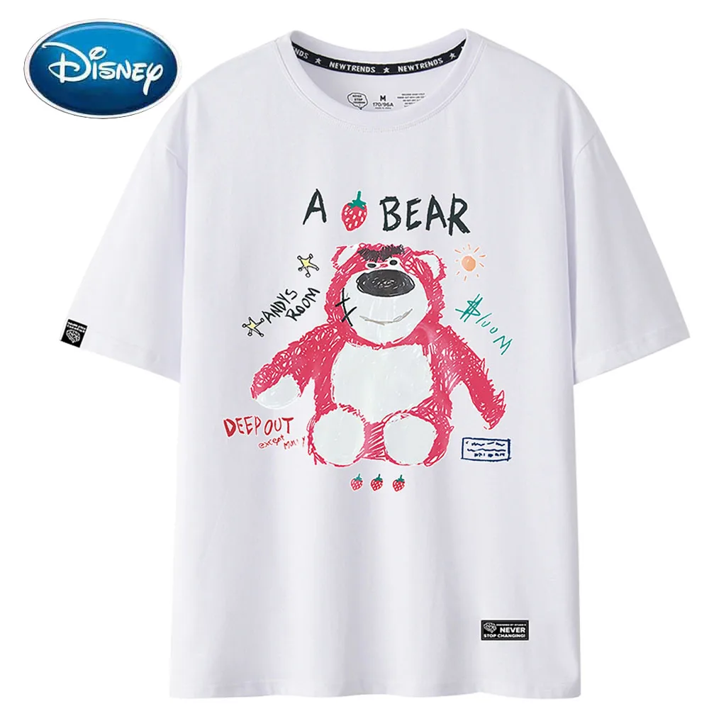 

Футболка с мультипликационным медведем из мультфильма Disney, пуловер с круглым вырезом и коротким рукавом, симпатичная женская футболка, сво...