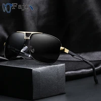 polarized sunglasses 2021 luxury brand drive shade golden eyeglasses with hard box male pilots glasses polarized leather case