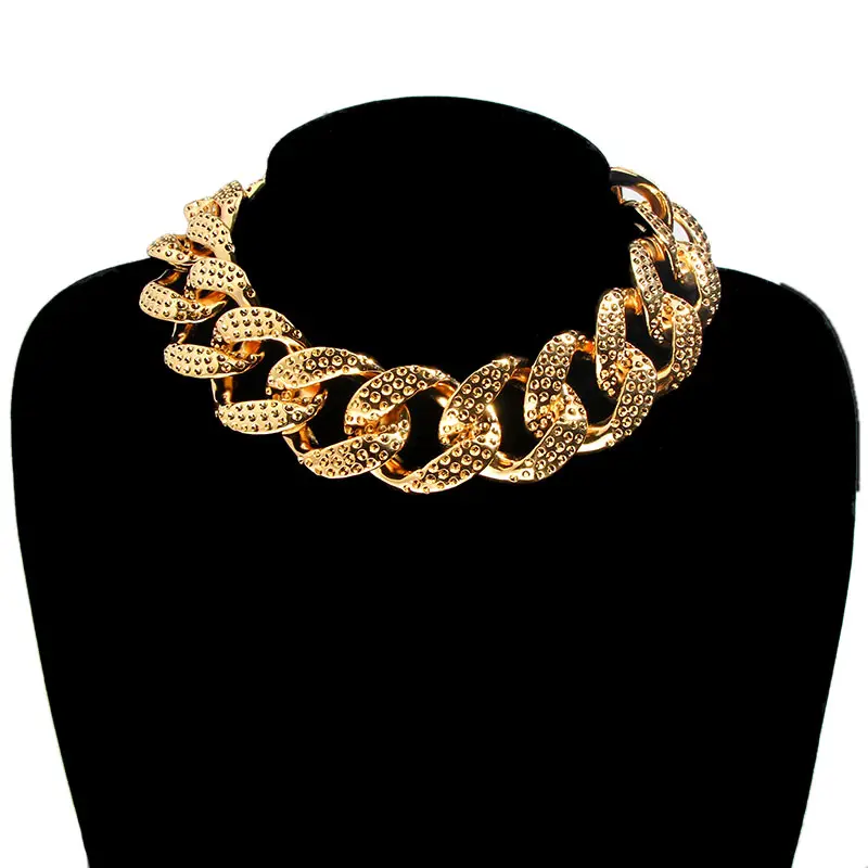 JJFOUCS Панк Винтаж колье ожерелье воротник состояние мужчины t Золото Серебро Цвет