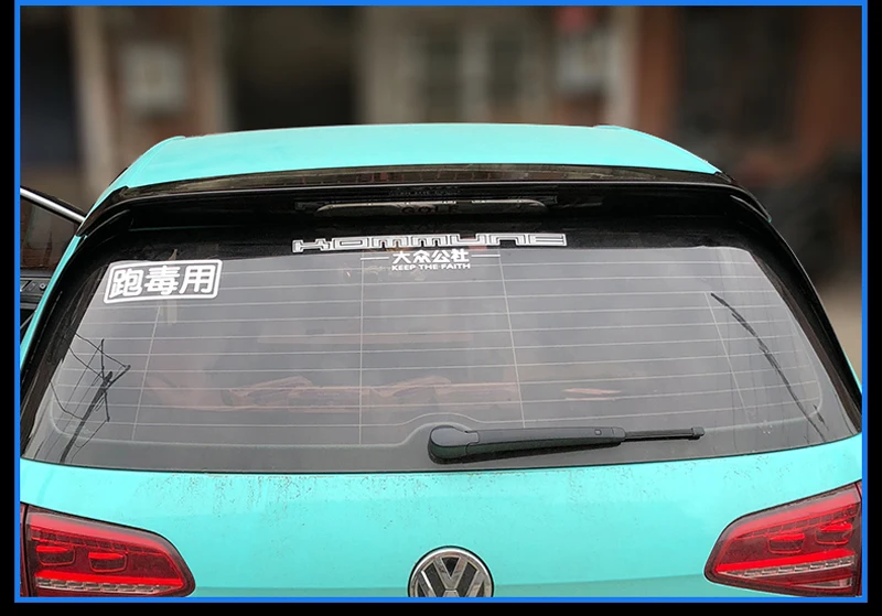 Для Volkswagen Golf 7 MK7 2014 2015 2016 2017 автомобильный спойлер из АБС-пластика черного и