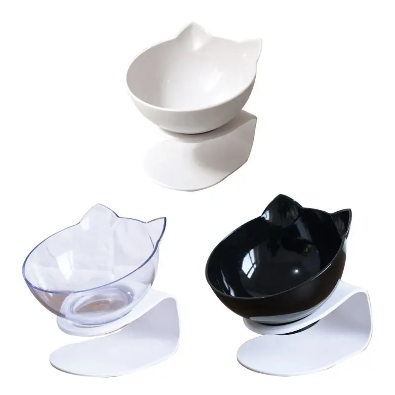 

Cat Dog Feeding Bowl Non-slip Pet Food Drinking Basin Protection Cervical Cartoon Cute Ear Shaped Bowls