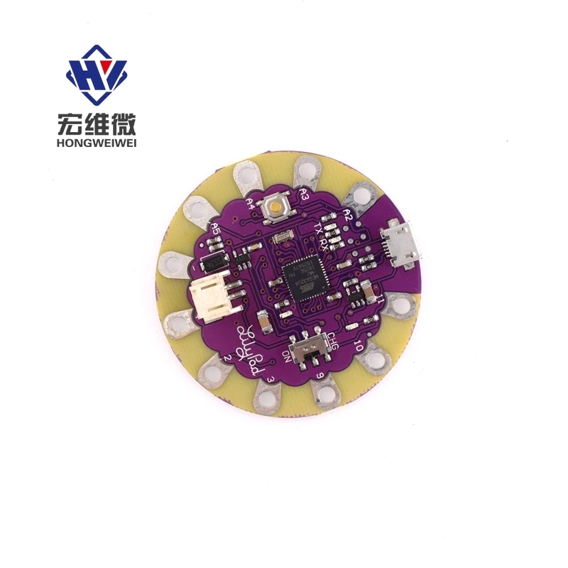 10pcs Free Shipping LilyPad USB-ATMEGA32U4 MCU Development Board for Arduino Microcontroller Programmable SRAM Digispark Module