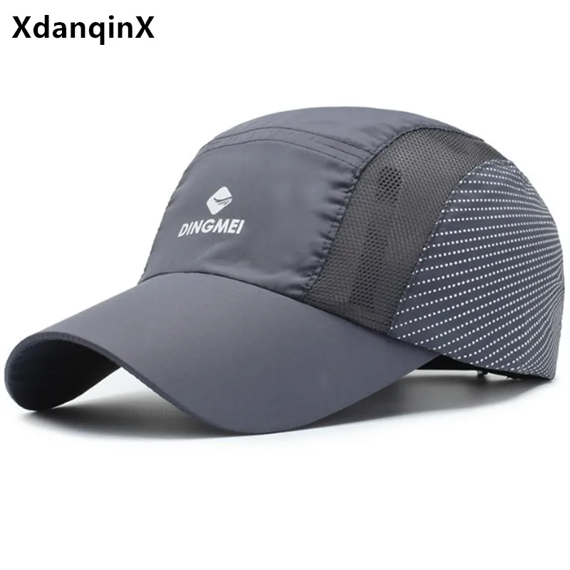 

XdanqinX New Summer Men's Cap Breathable Baseball Caps Snapback Cap Adjustable Size Casual Couple Sports Cap Women's Mesh Hat