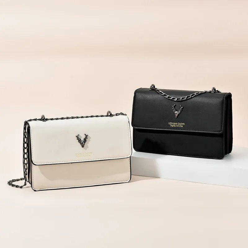 Сумка на плечо женская с цепочкой кожаный миниатюрный саквояж кросс-боди