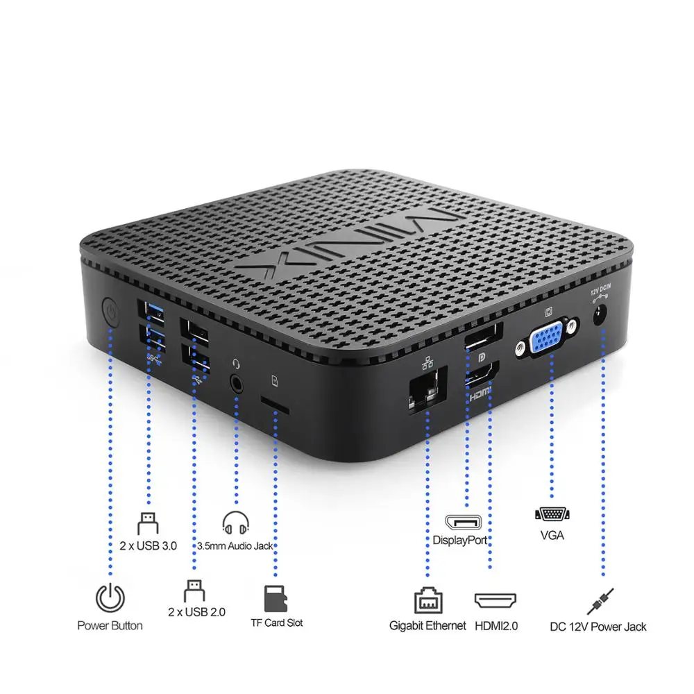 MINIX NEO G41V-4 Intel Gemini Lake N4100 Ultimate безвентиляторный мини-ПК с Windows 10 Pro комплексный