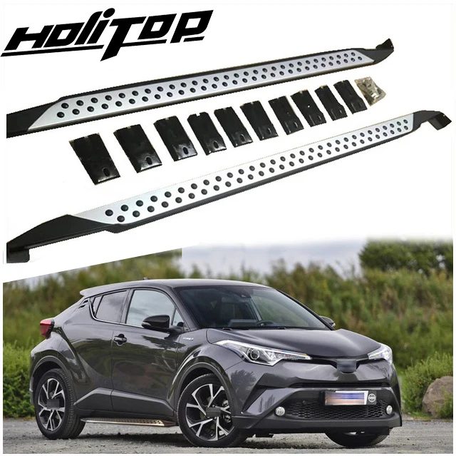 Горячая Nerf бар боковой бар ноги доска боковой шаг для toyota C-HR CHR 2010-, Толстый алюминиевый сплав, в азиатские страны