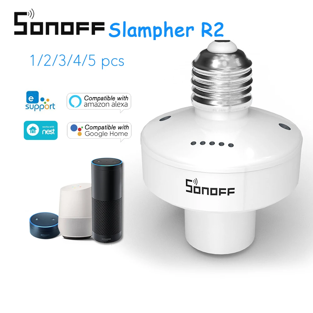 Интеллектуальный выключатель света SONOFF SlampherR2 ITEAD WiFi умный светильник держатель