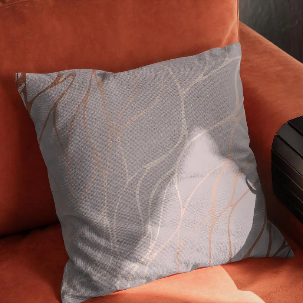 

Чехол для подушки из полиэстера, моющийся, не выцветающий, нежный, декоративный, квадратный, с цветочным узором, наволочка для дивана