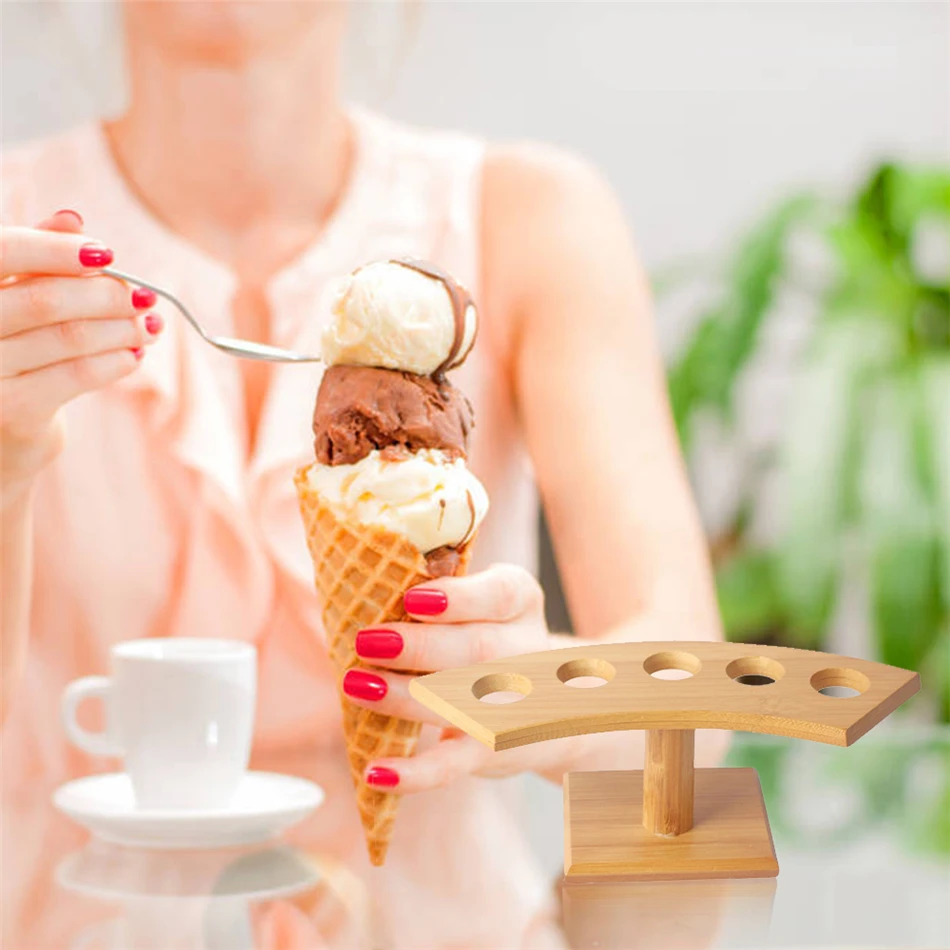 TTLIFE бамбуковая суши станция конусная демонстрационная подставка для мороженого