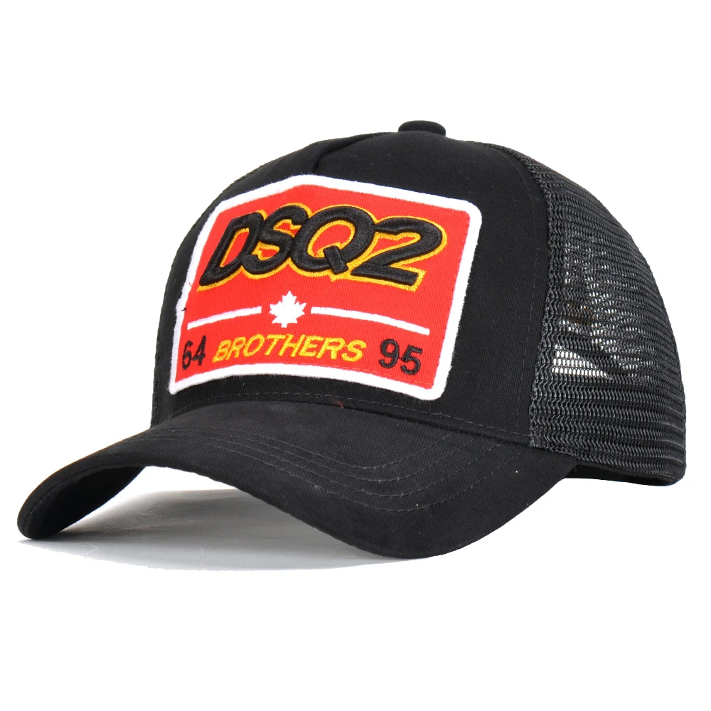

Black DSQ2 Brand 2022 Fashion ICON Letter Cotton Mens Baseball Cap Women Snapback Hat DSQ Hat Dad Hat Cotton Bone mesh Cap