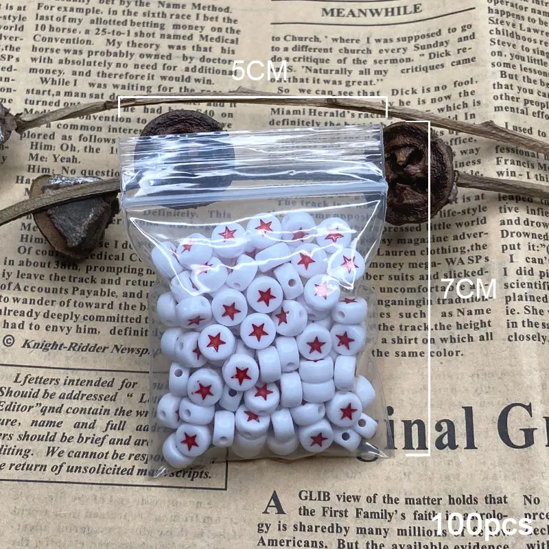 

100pcs 200pcs 6*6mm Acrylic Star pattern beads colorful beads for Jewelry Making Women Kid Diy Necklace Bracelet Material