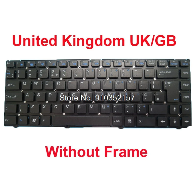 Английская клавиатура для CLEVO W243 MP 10F83US 430W 6 80 W2440 012 1 10F86US 430 010 10F86GB 190 1|Клавиатуры| |