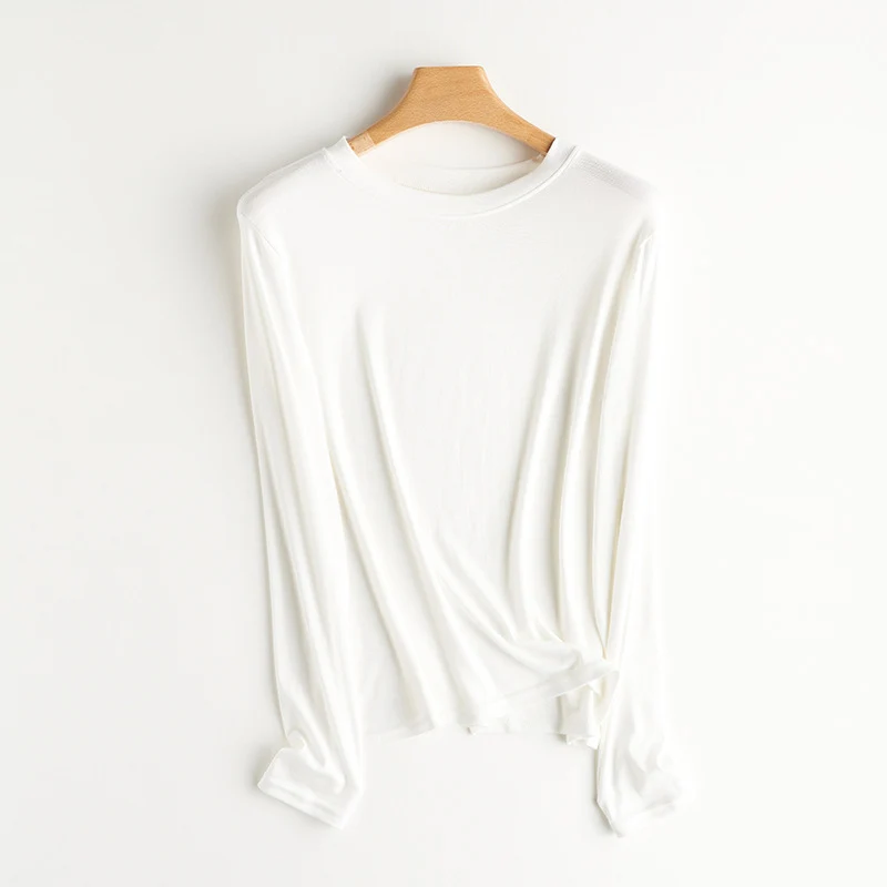 

Spring Women Clothing Tops Solid Color Cropped Tops T-shirts Woman Blouse Slim Harajuku Women 2021