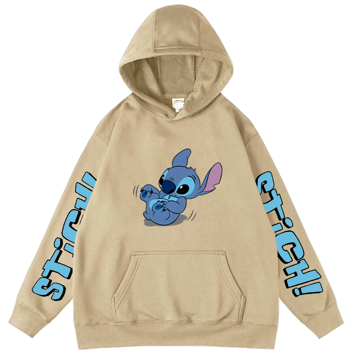 

2021 Cartoon Stitch Hoodie Men's Hooded Hoodies Jacket Streetwear Men's Cuff Printing Jacket Large Size S-4XL Men Sweatshirts
