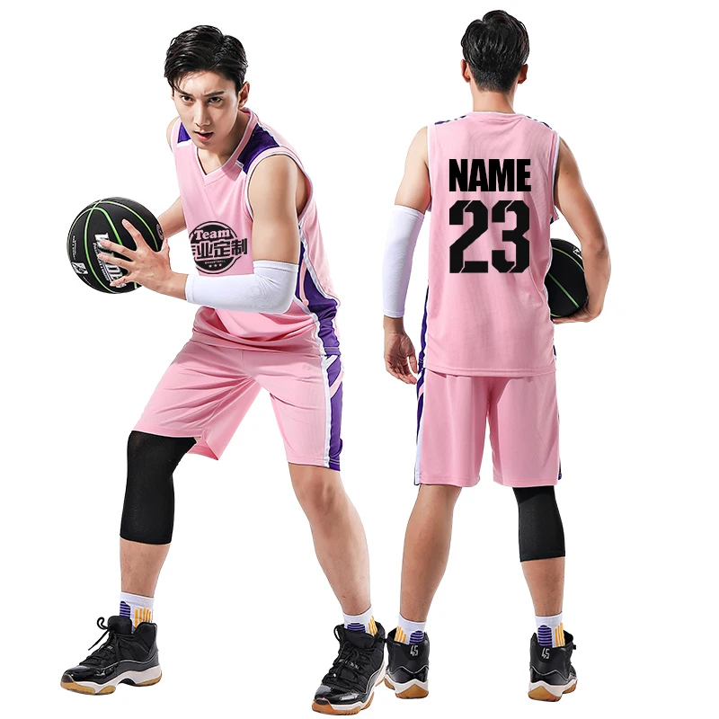 Мужские баскетбольные Джерси дышащие комплекты баскетбольной формы