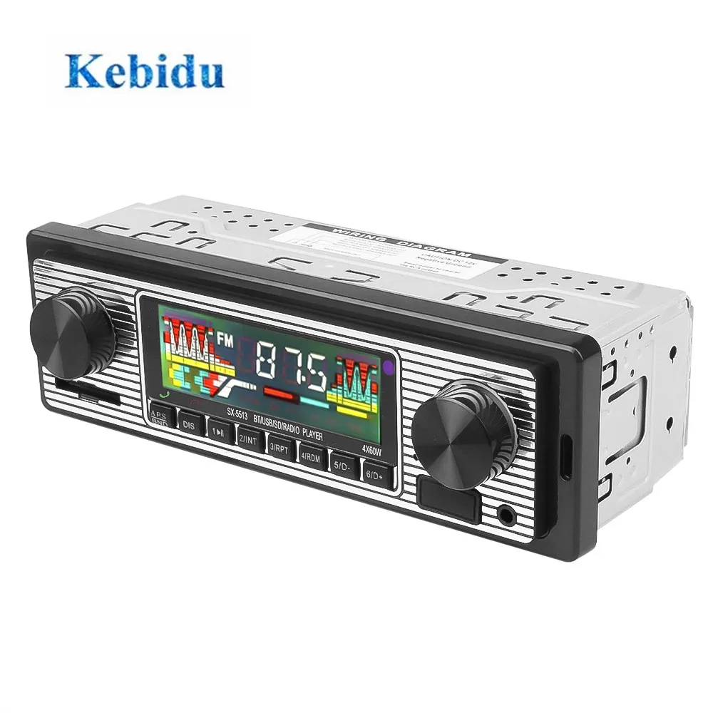 

Автомагнитола KEBIDU, мультимедийный плеер с Bluetooth, AUX, USB, FM, 12 В, в классическом стиле