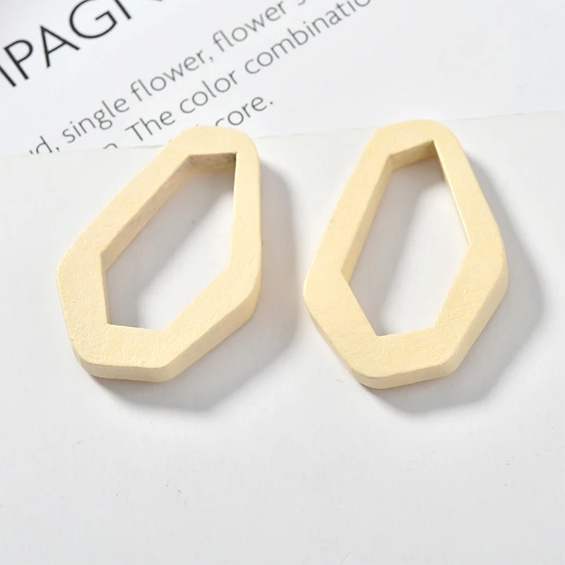 Осень и зима Античные деревянные геометрические серьги особой формы материал diy