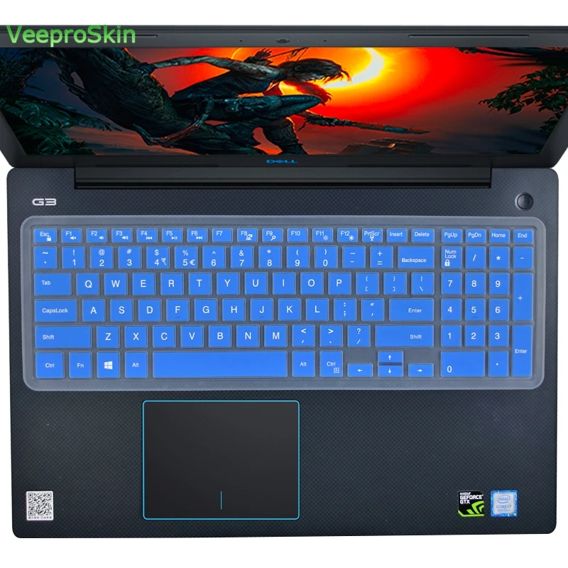 Ноутбук силиконовый чехол для клавиатуры Dell Inspiron I15 3567 3559 3576 3583 3585 5566 5583 5584 15 6