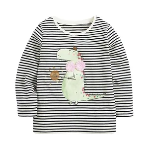 Детская футболка с длинным рукавом, в полоску, с круглым вырезом