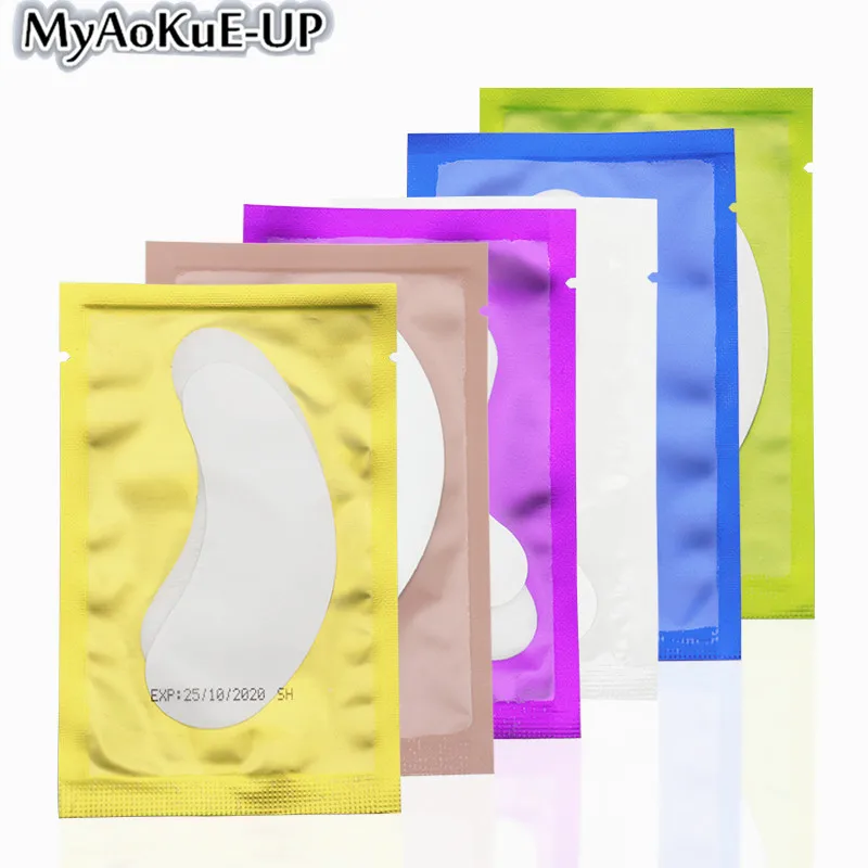 

100 Pairs Eye Patches For Eyelash Extension Under Eye Paper Patches Disposable Eye Tips Sticker Wraps Make Up Tools Eyelash Pads