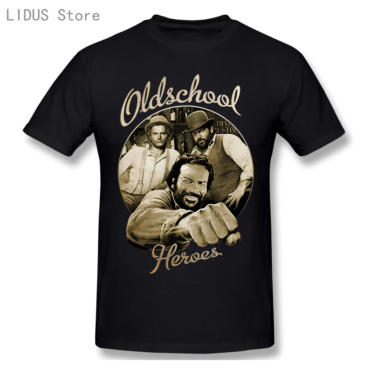 Мужская хлопковая футболка с коротким рукавом круглым вырезом и графическим