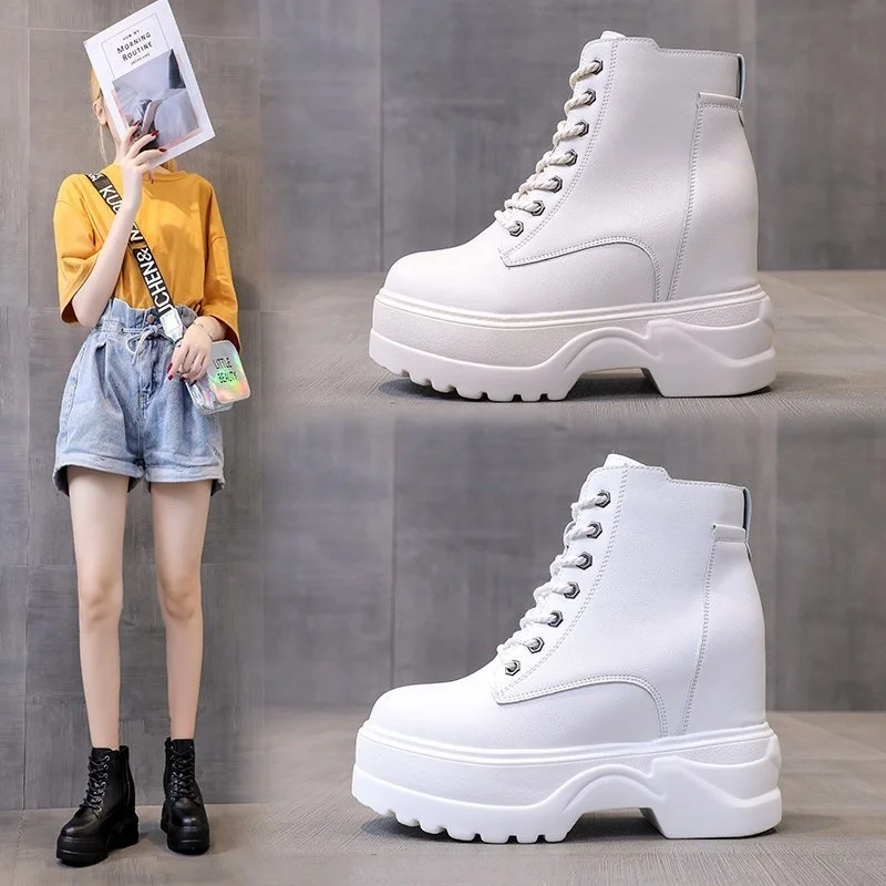 

2020 весенне-Осенняя обувь Корейская версия Улучшенная индивидуальность модная женская повседневная обувь и ботинки на шнуровке