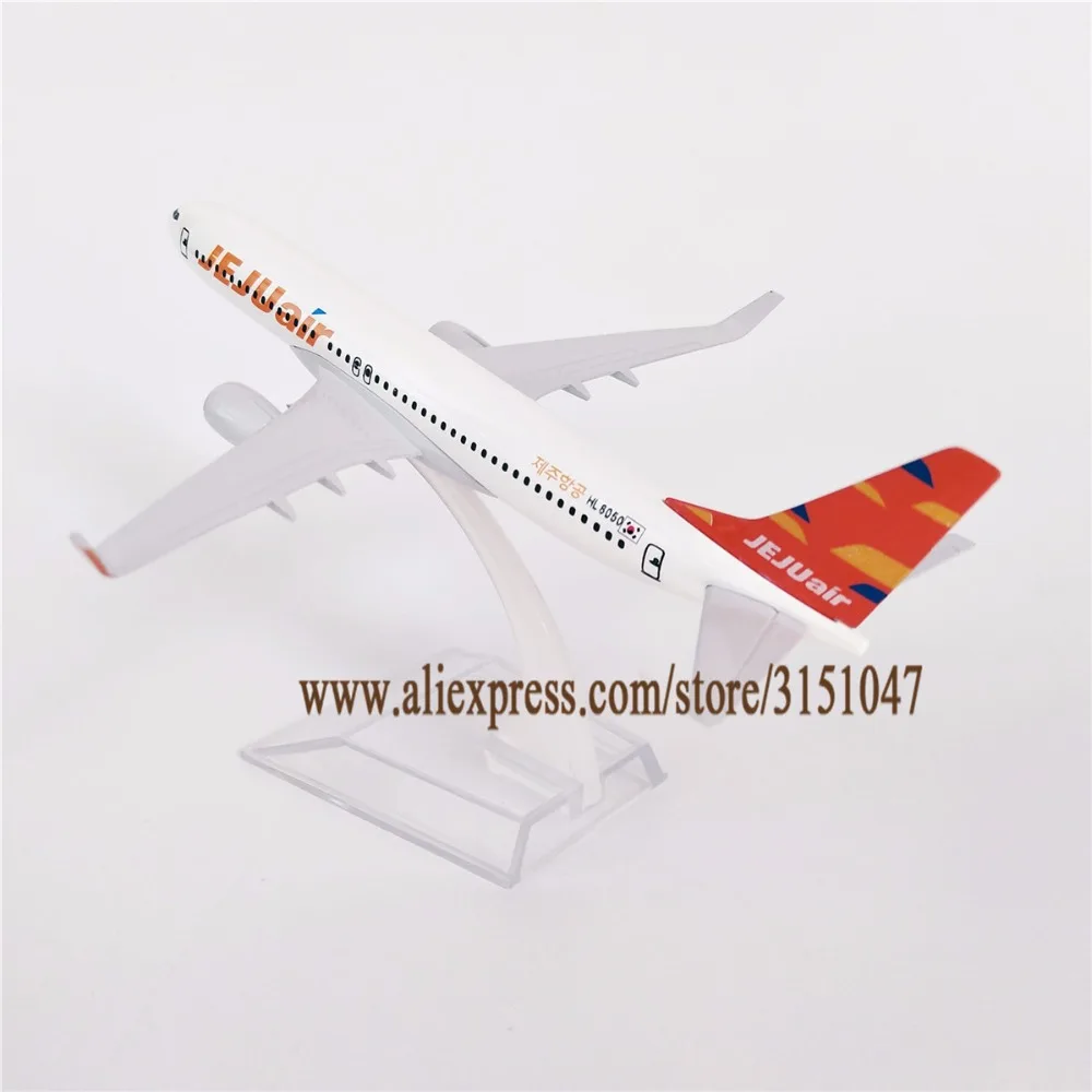 

Korean JEJU Air Airlines Boeing 737 B737-800 Airways Airplane Model Alloy Metal Model Plane Diecast Aircraft 16cm Gift