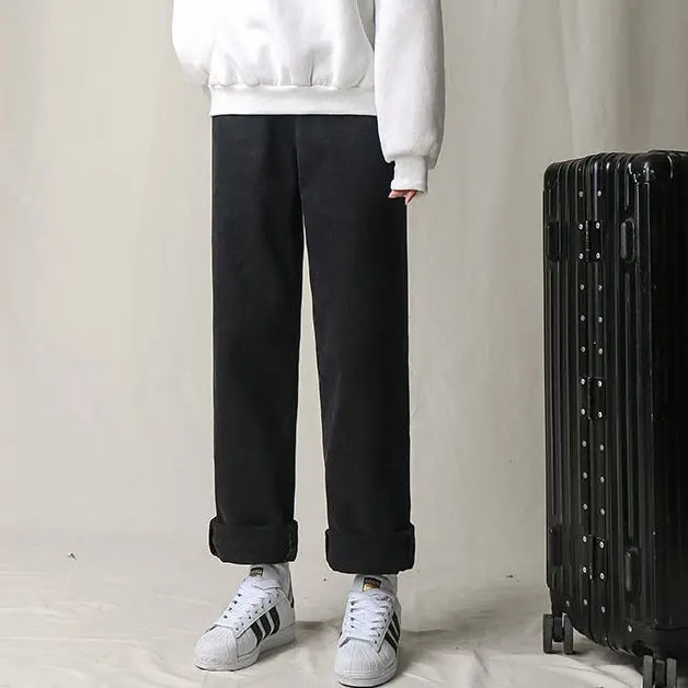 

2021 summer student high waist slim pants ins women's Harajuku style jeans loose Korean straight tube wide leg fashion