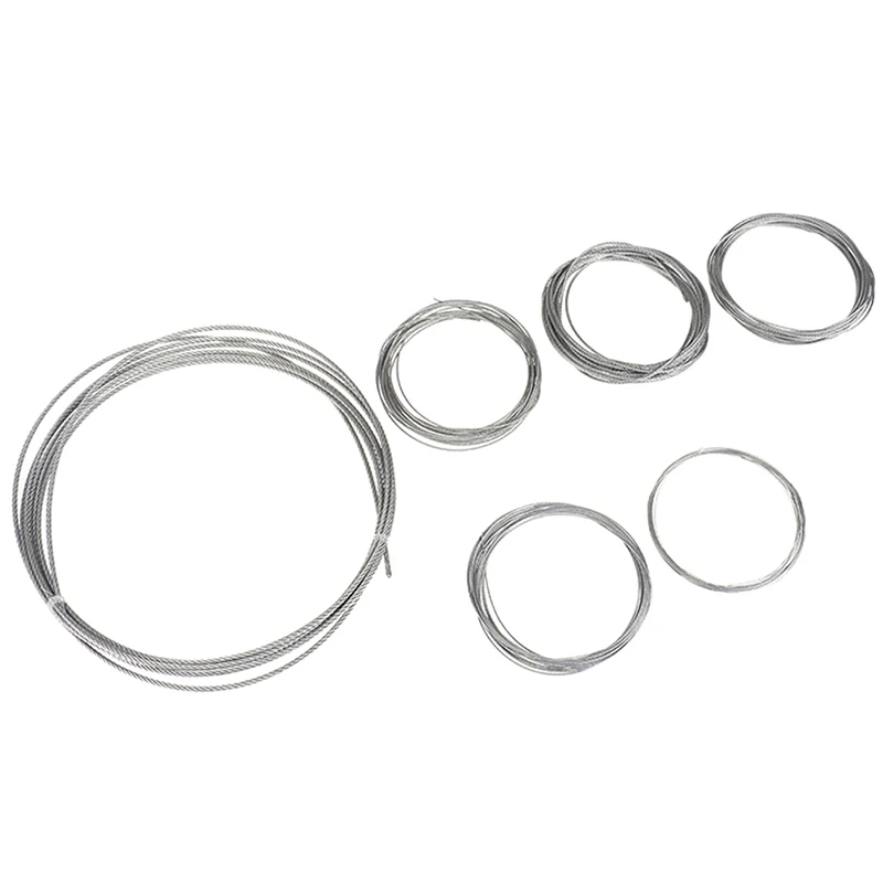 

5m 304 Stainless Steel Soft Wire Rope Soft Fishing Lifting Cable Clothesline 7*7 Structure Diameter 0.5mm 1mm1.2mm1.5mm2mm3.0mm