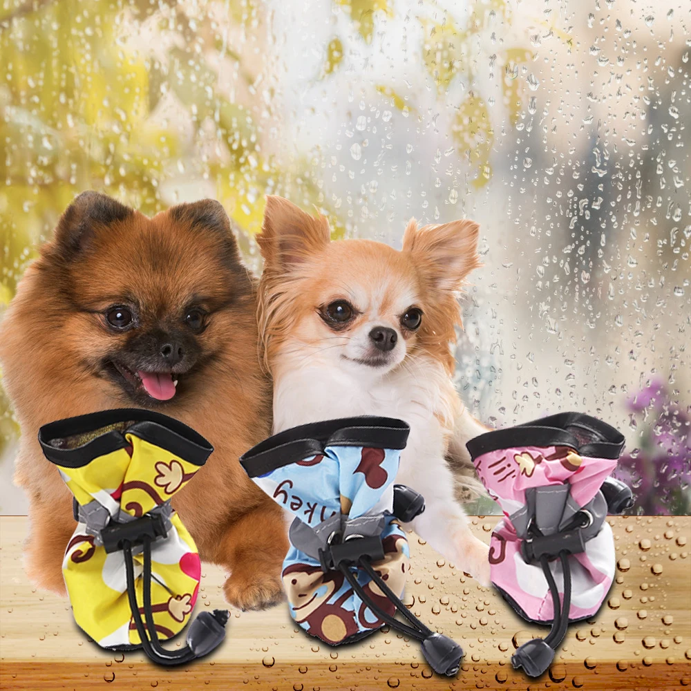 4 шт. собака обувь Изящные удобные тапочки Нескользящая подошва Аксессуары для