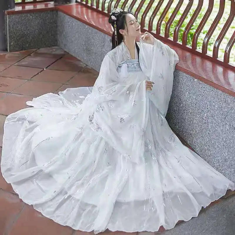 Платье ханьфу женское традиционное в китайском стиле костюм феи для танцев