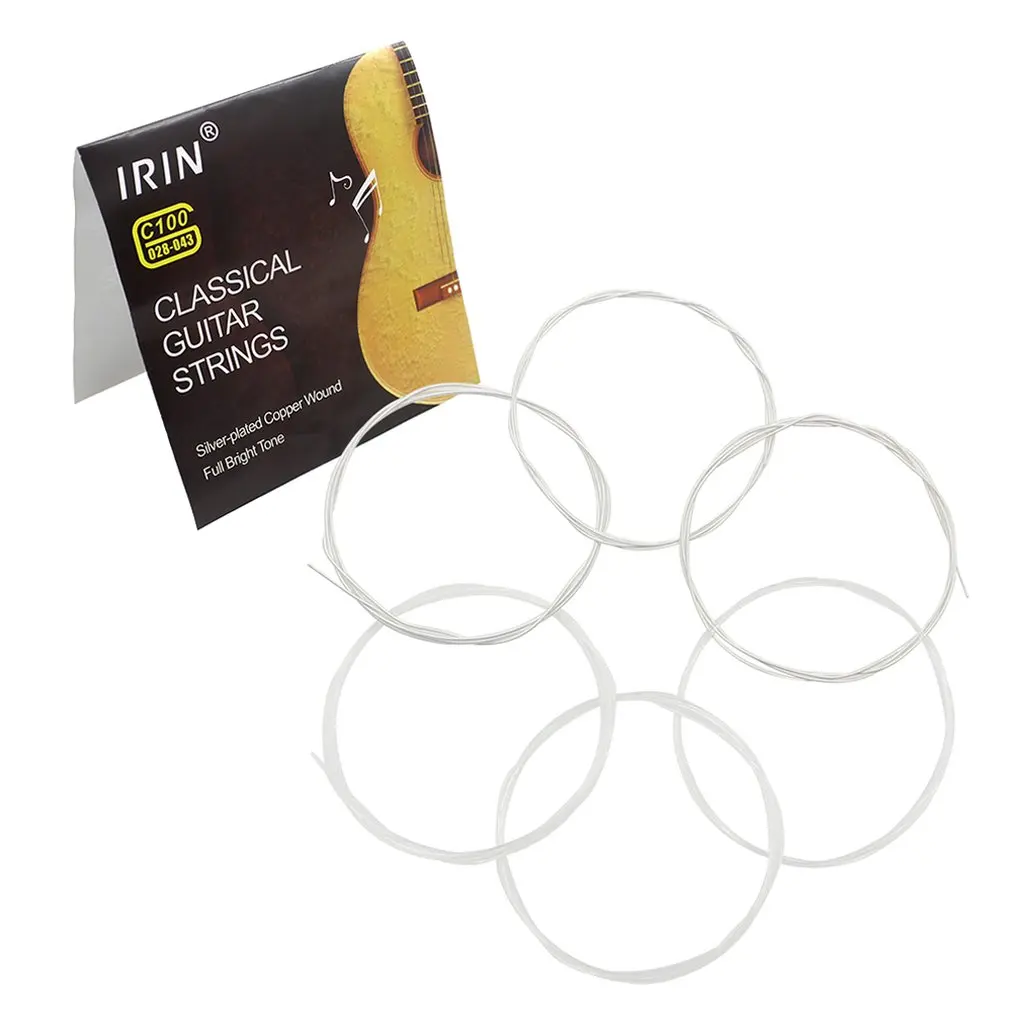 1 комплект гитарные струны нейлоновые Серебристые супер светильник для