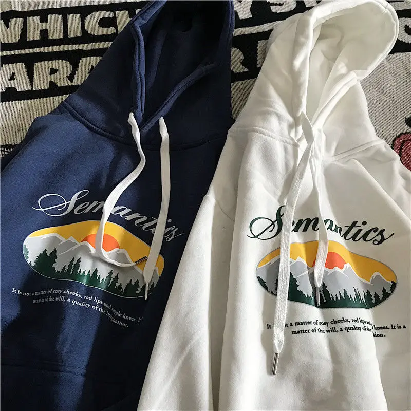 

Light Brown Vintage Brand Designer Letter Print Crewneck Sweatshirt Women Winter Cotton Tops Casual Loose Oversized New Clothes