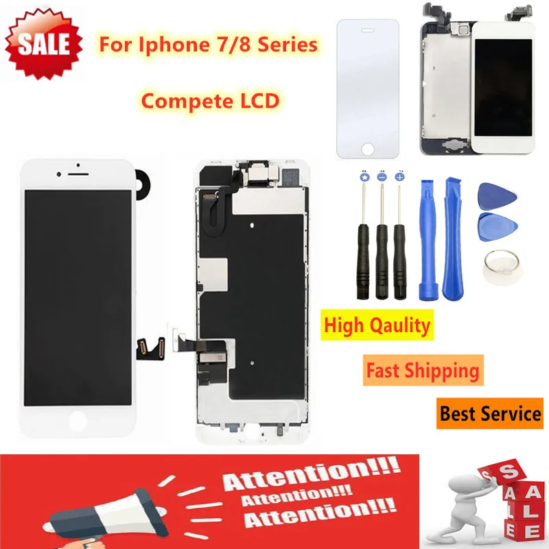 Полный ЖК дисплей для iPhone 5 7 plus 8 кодирующий преобразователь сенсорного экрана в