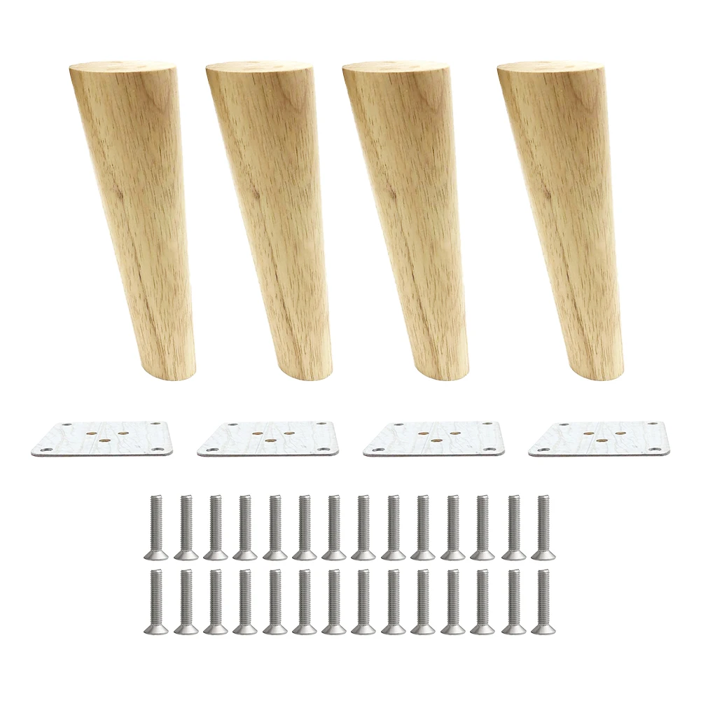 4pcs Replacement Part With Screws Universal Solid Wood Closet Furniture Leg Sofa Chair Hotel Table Home Decor Durable Office | Мебель