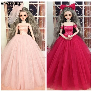 Высококачественное платье и вуаль свадебное платье для 14 BJD куклы одежда вечернее платье праздничная одежда для 45-50 см кукла Синьи наряды