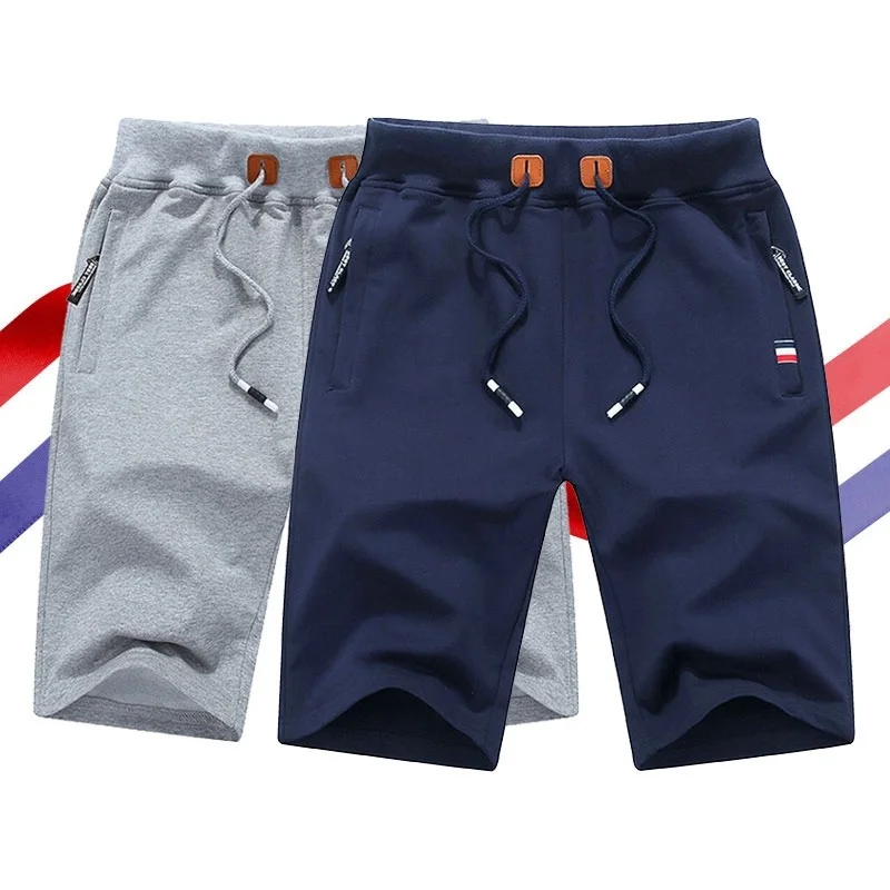 Летние мужские шорты до колен с завязками размера плюс Мужские дышащие и мягкие