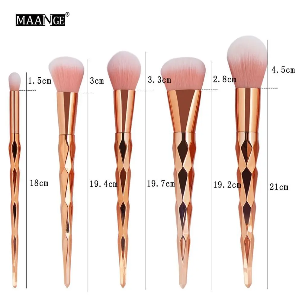 11 шт./компл. набор кистей для макияжа из розового золота в форме рыбьего хвоста |