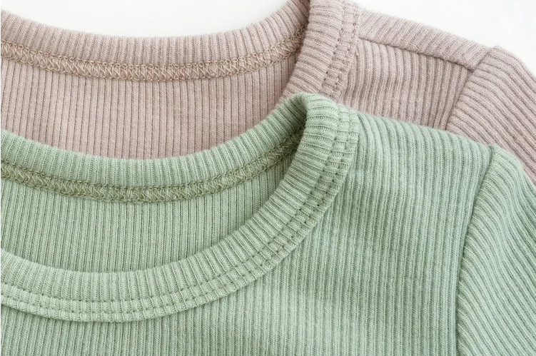 Новинка 2019 детские пижамы в рубчик для маленьких девочек детская одежда