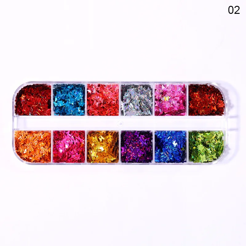 

Laser Sparkly Butterfly Nail Sequins Paillette Mixed Colors Nail Holographics Glitter 3D Flakes Slices Spangle Art Accessories