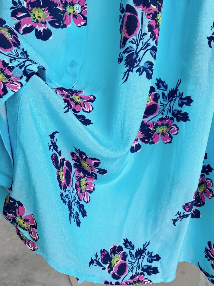 

Spring and Autumn New Dresses Fashion All-match Printing Long Dress Casual