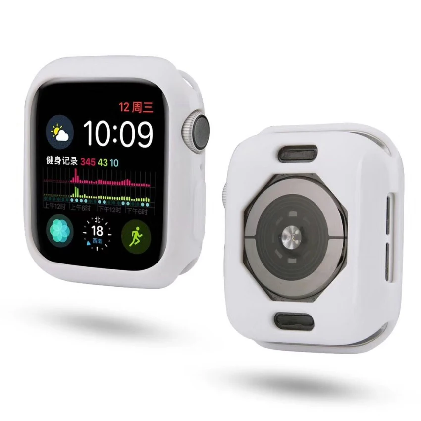 ТПУ тонкий мягкий чехол для Apple Watch серии 4 Защитный чехол силиконовый бампер для iwatch 5 40 мм 44 мм Рамка аксессуары для ремешка часов